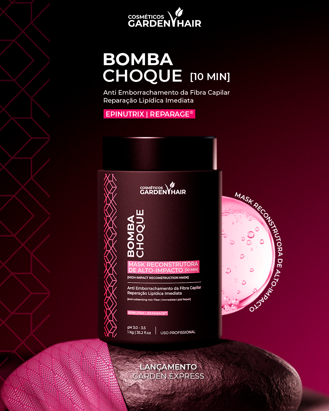 Bomba Choque (PREMIUM EXPRESS) 1kg - Garden Hair — imagem 2